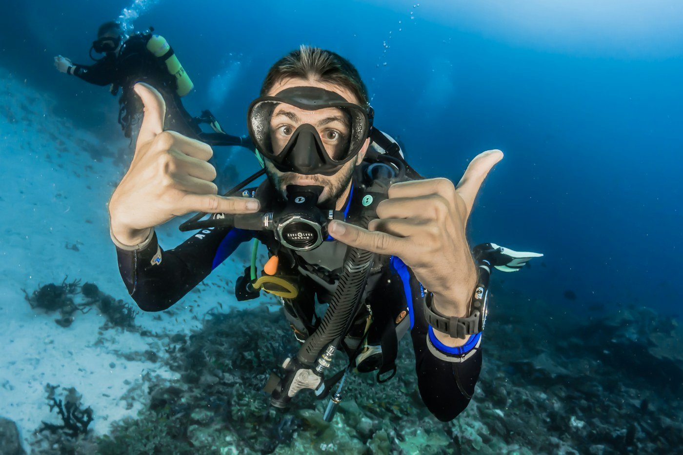 Scuba diver underwater